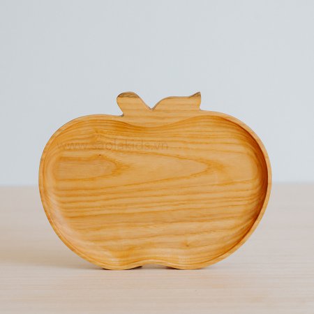 Khay gỗ hình quả táo