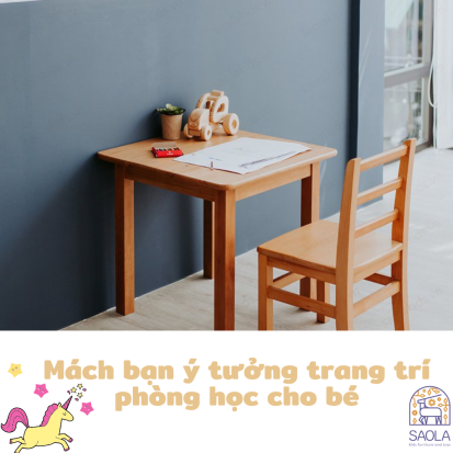 Mách bạn ý tưởng trang trí phòng học cho bé