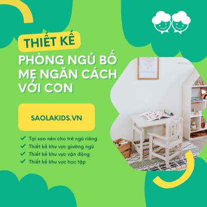 Thiết kế phòng ngủ cho ba mẹ ngăn cách với con